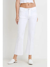 Load image into Gallery viewer, Sicily White Crop Flare Jeans
