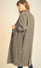 Load image into Gallery viewer, Brown Plaid Coat
