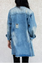 Load image into Gallery viewer, Oversized Midi Length Denim Jacket
