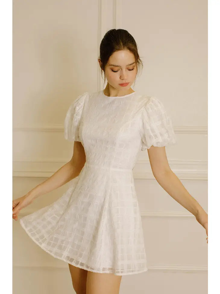 White Plaid Dress